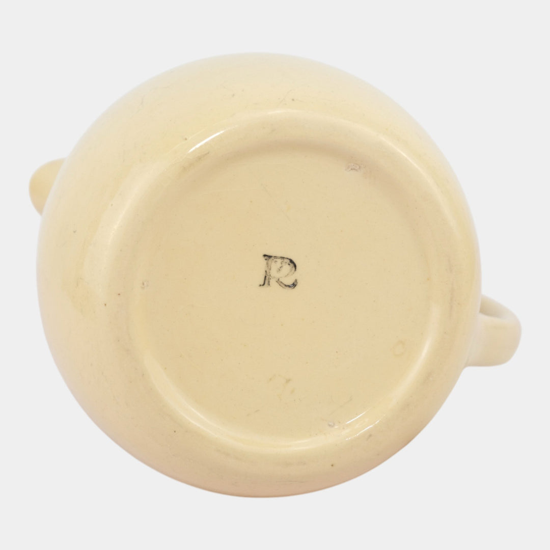 Roseville Pottery Creamware Utility Ware 1920 Gray Banded Art Deco Pitcher