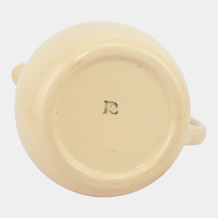 Roseville Pottery Creamware Utility Ware 1920 Gray Banded Art Deco Pitcher