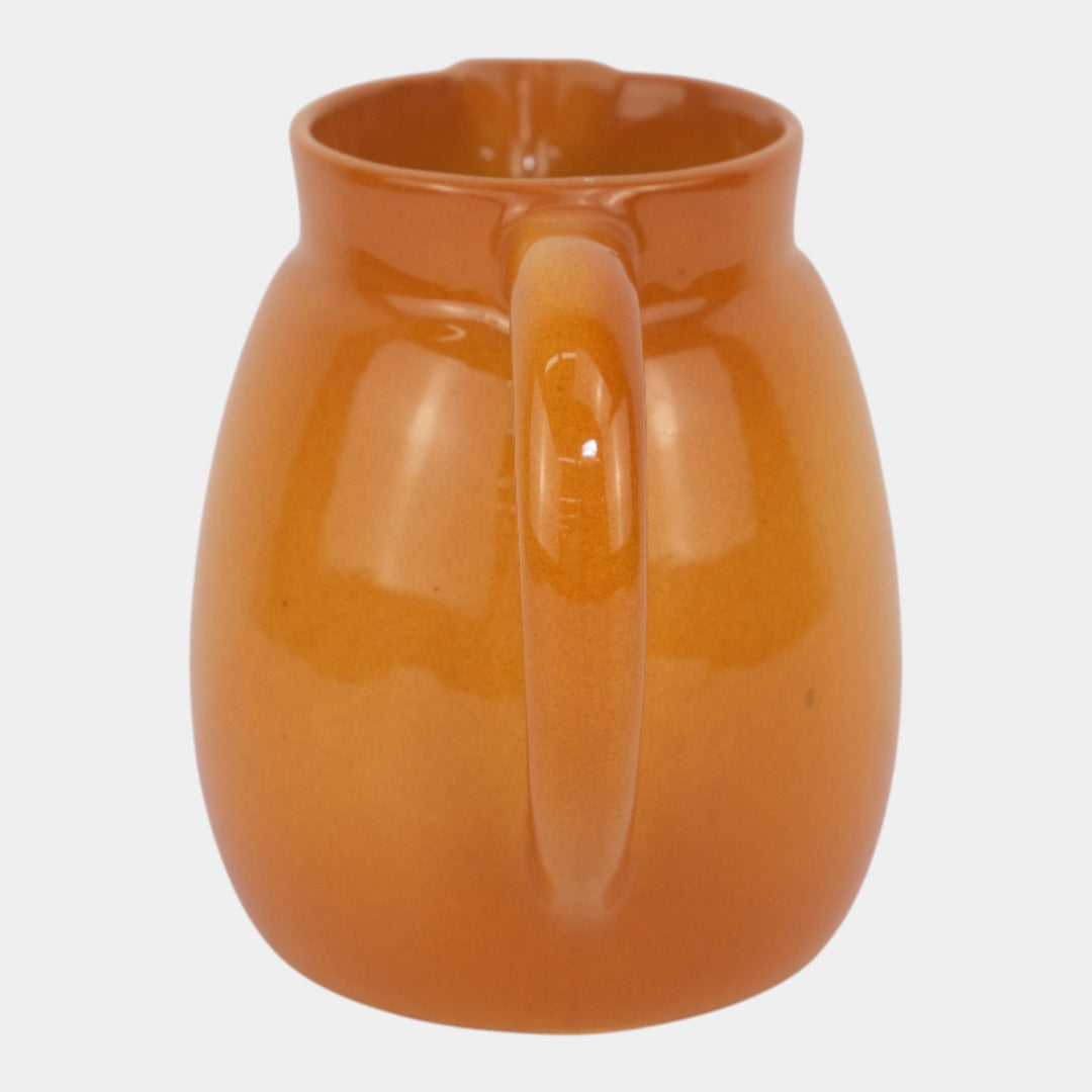 Roseville Pottery Utility Ware Orange Mid Century Modern Ceramic Pitcher