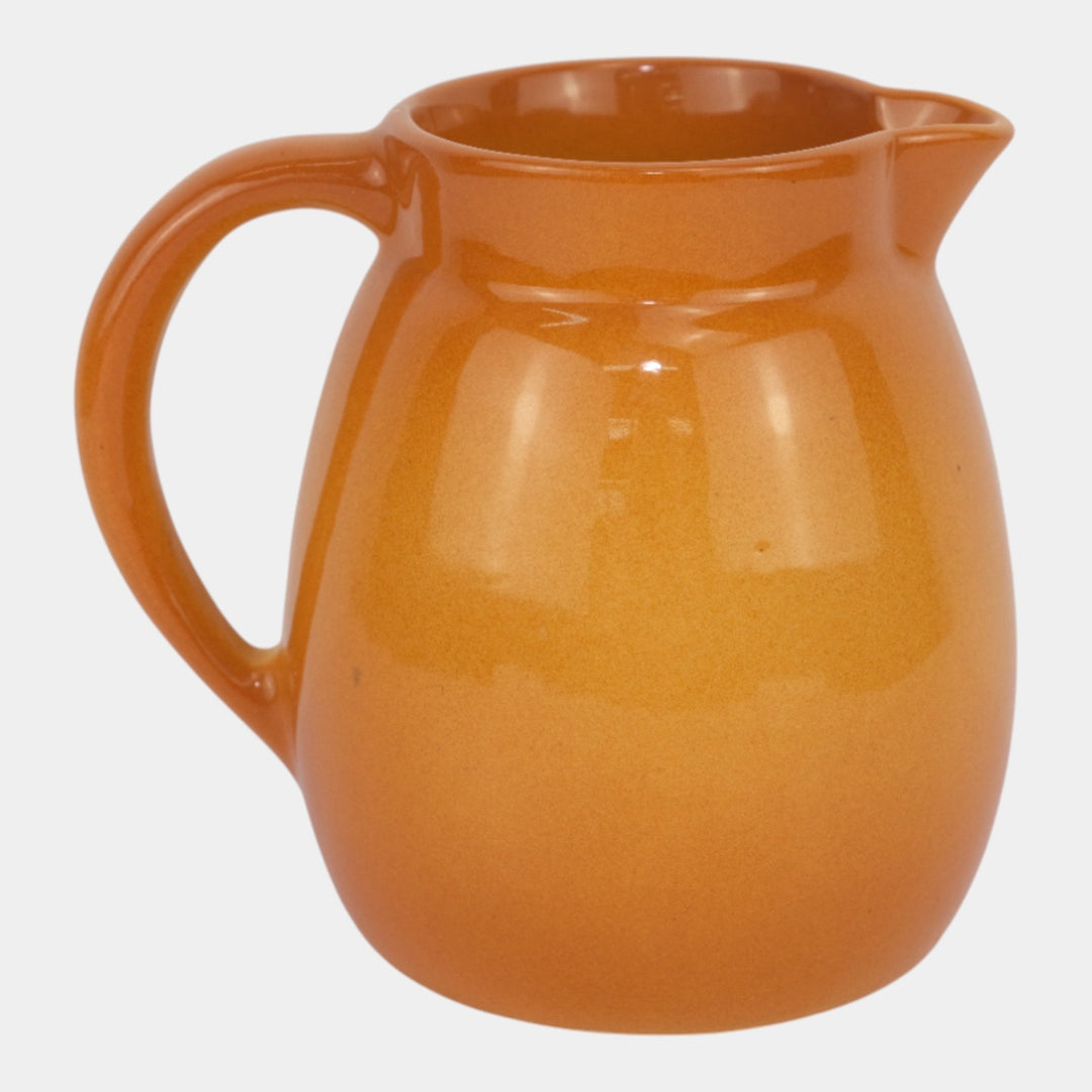 Roseville Pottery Utility Ware Orange Mid Century Modern Ceramic Pitcher