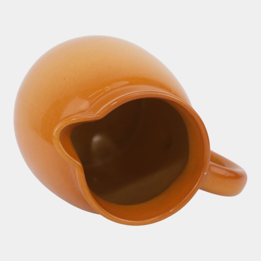 Roseville Pottery Utility Ware Orange Mid Century Modern Ceramic Pitcher