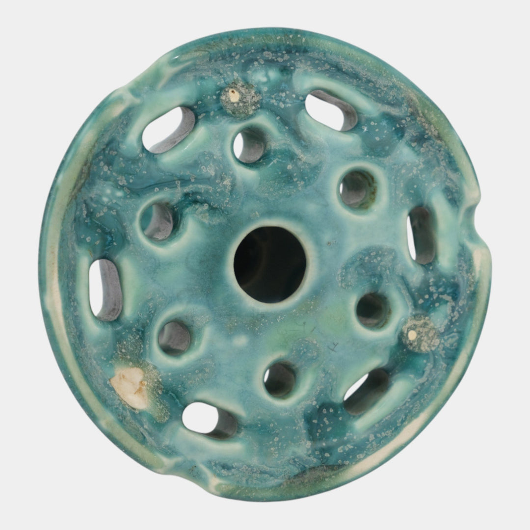 Rookwood Art Pottery Pharaoh's Horses Green Glaze Figural Flower Frog 2539