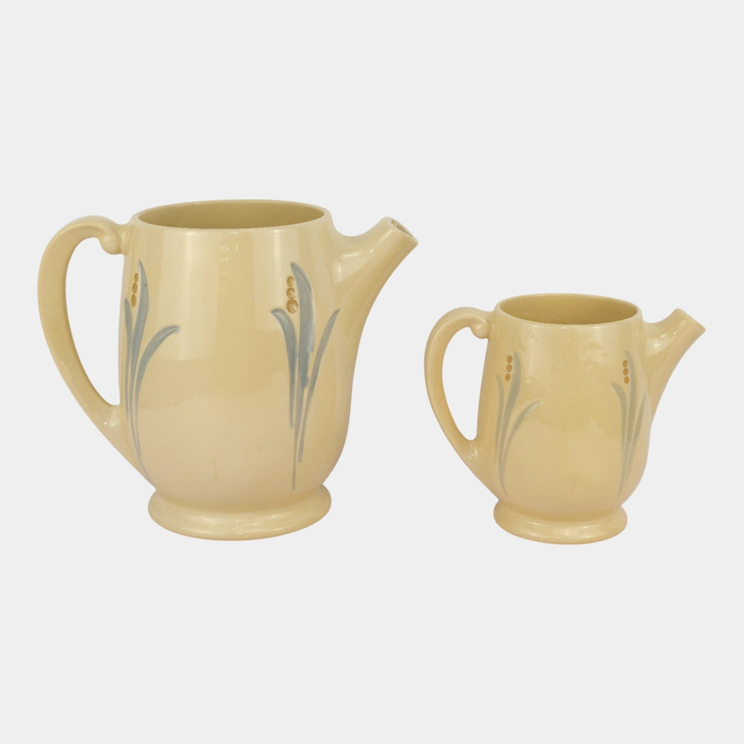 Roseville Pottery Utility Ware Lilies of the Valley Small And Larger Pitcher