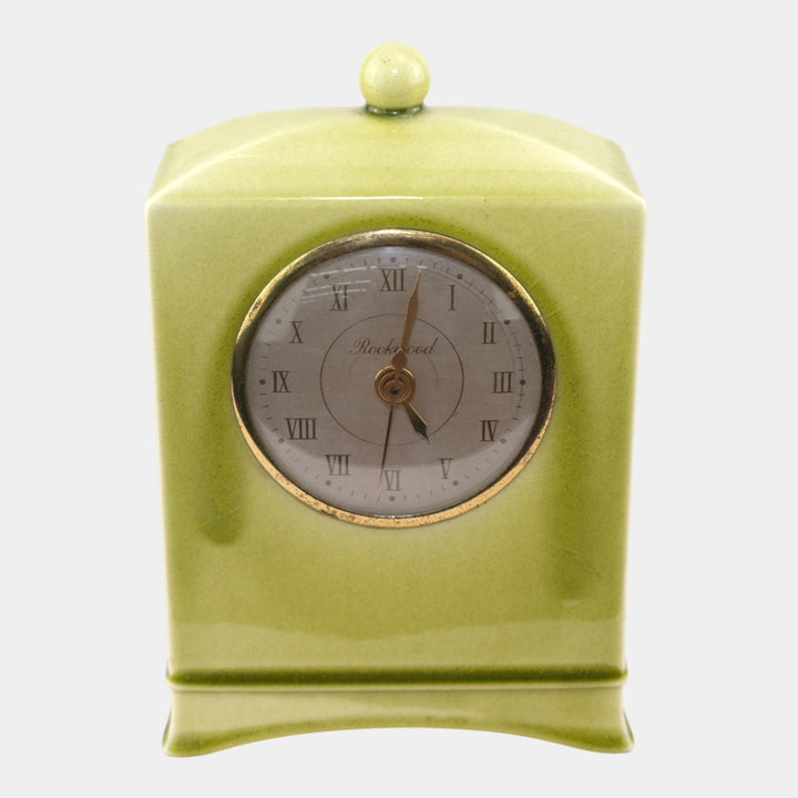 Rookwood 1950 Vintage Mid Century Pottery Green Ceramic Electric Clock 7046