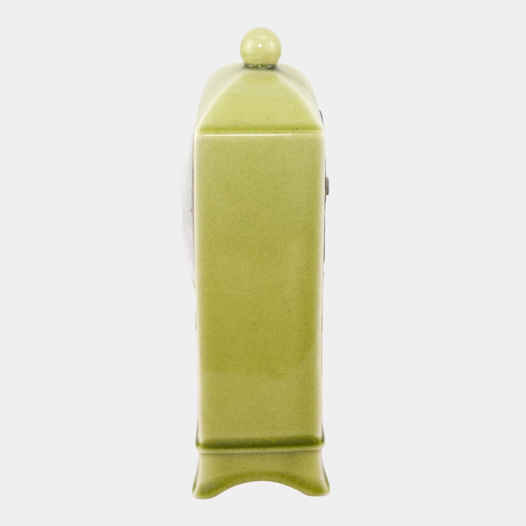 Rookwood 1950 Vintage Mid Century Pottery Green Ceramic Electric Clock 7046