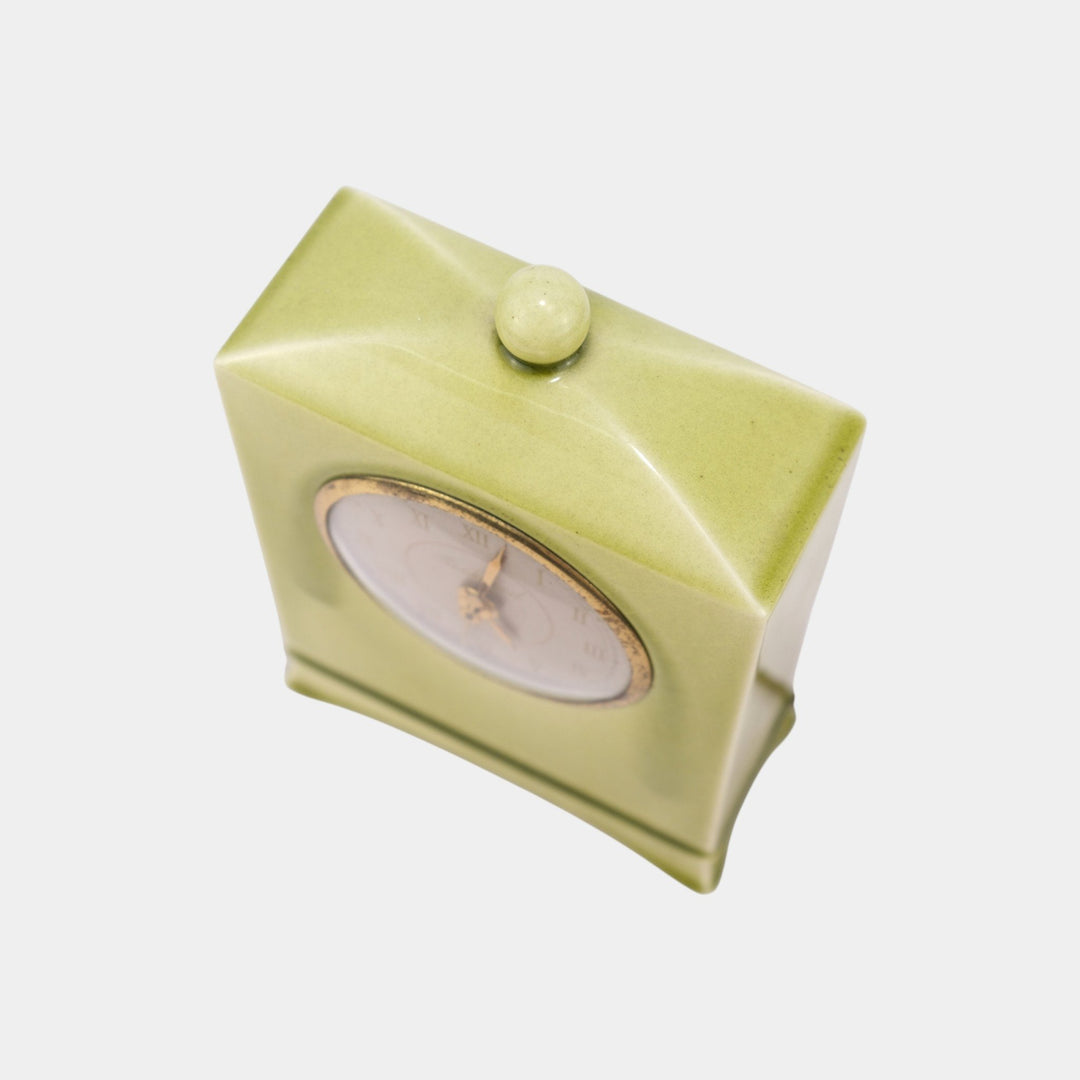 Rookwood 1950 Vintage Mid Century Pottery Green Ceramic Electric Clock 7046