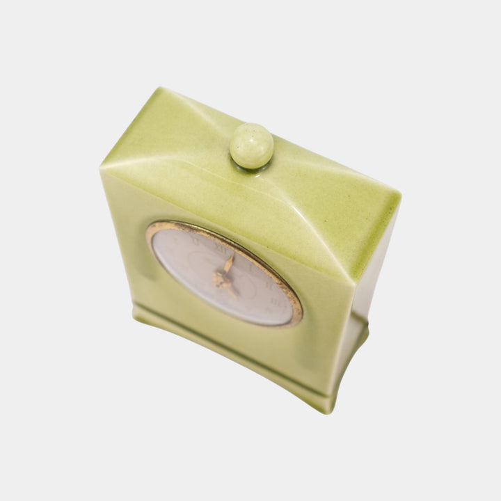 Rookwood 1950 Vintage Mid Century Pottery Green Ceramic Electric Clock 7046