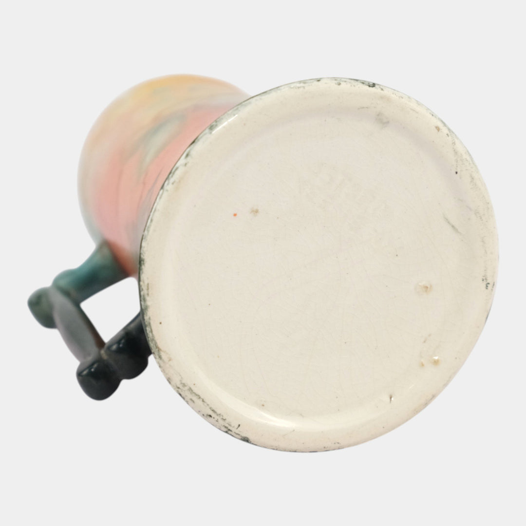 JST & Co. Keene Hampshire Pottery Hand Painted Floral Berry Ceramic Mug