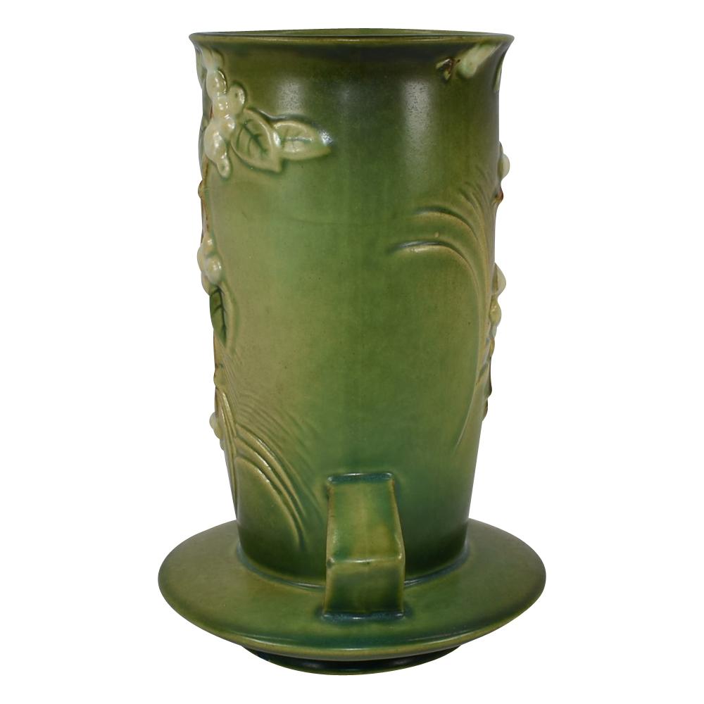 Roseville Snowberry Trial Glaze 1947 Vintage Matte Olive Green