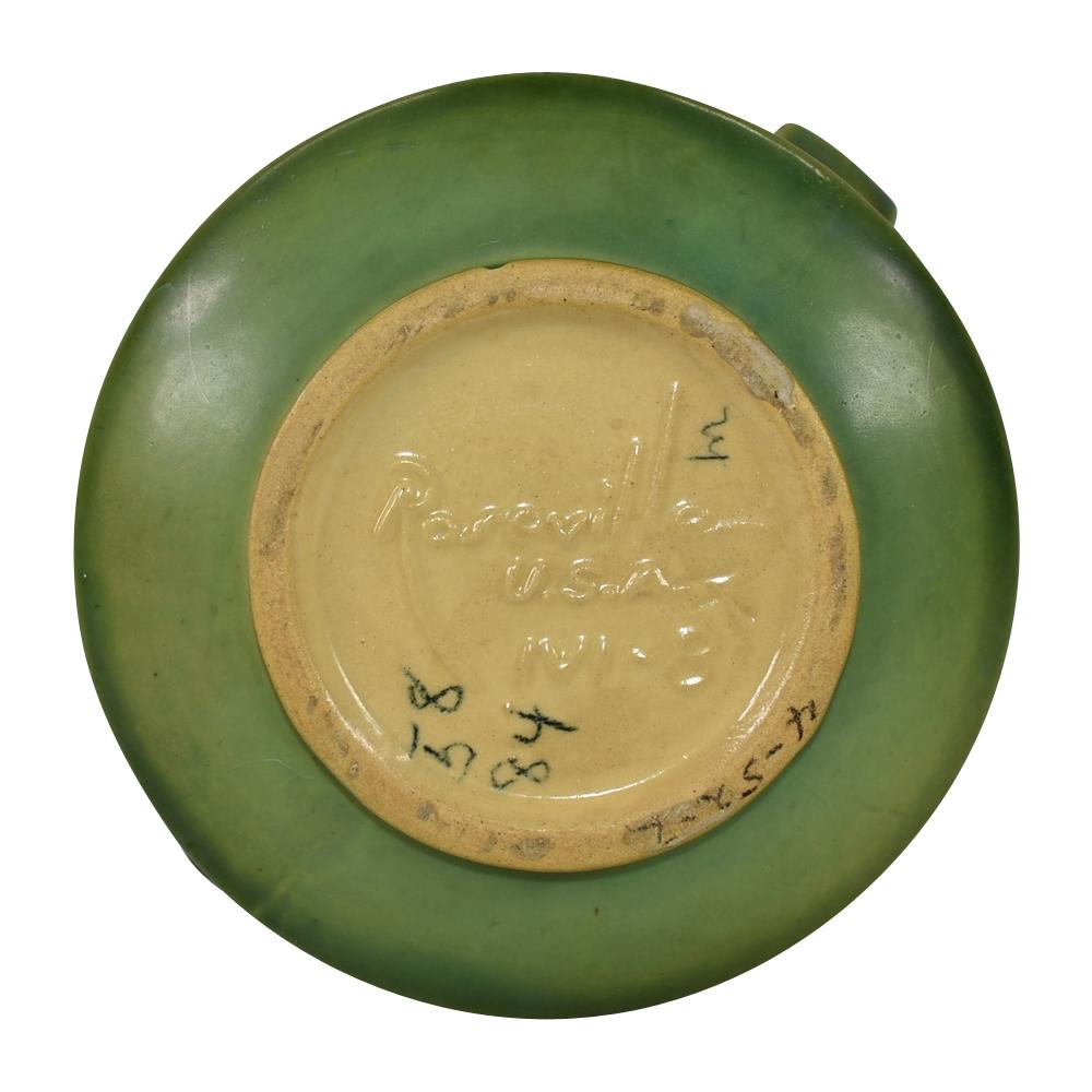 Roseville Snowberry Trial Glaze 1947 Vintage Matte Olive Green Vase 1V1-8