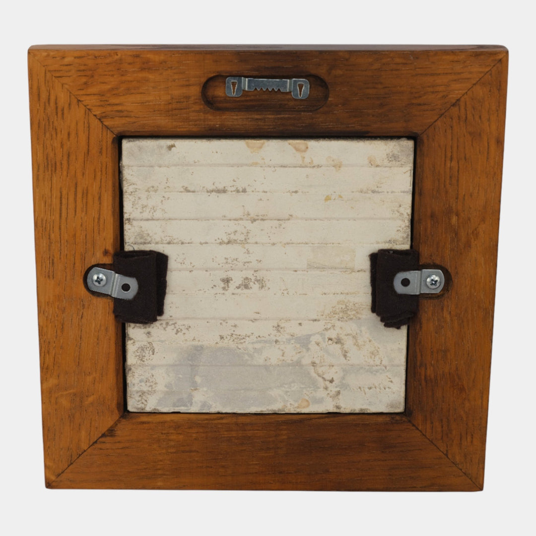 Trent New Jersey Art Pottery Woman In Mauve Four Seasons Framed Ceramic Tile