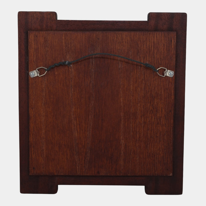 Motawi Tileworks Hand Made Art Pottery Orange Stylized Fish Framed Tile