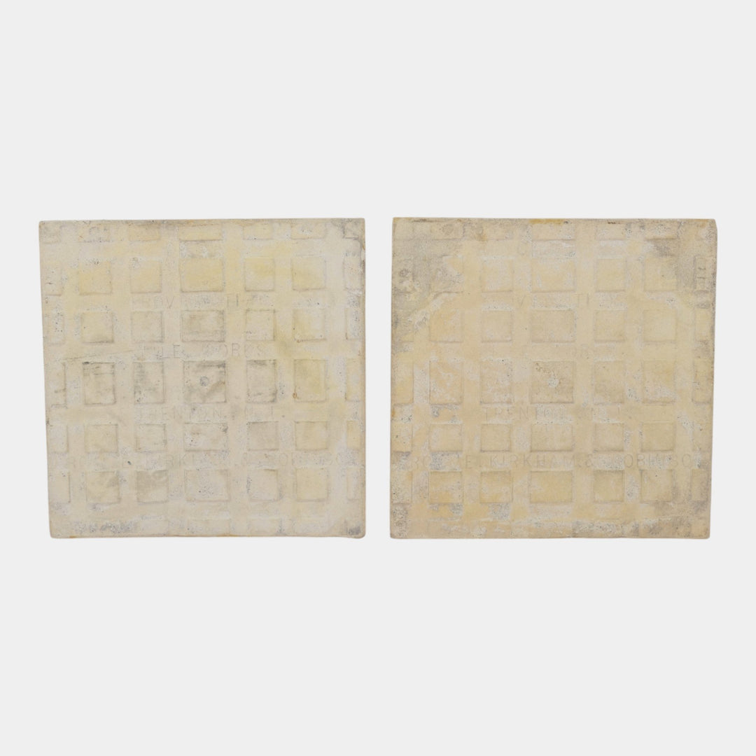 Providential Tile Works 1880s Art Pottery Brown Majolica Geometric Circles Tiles