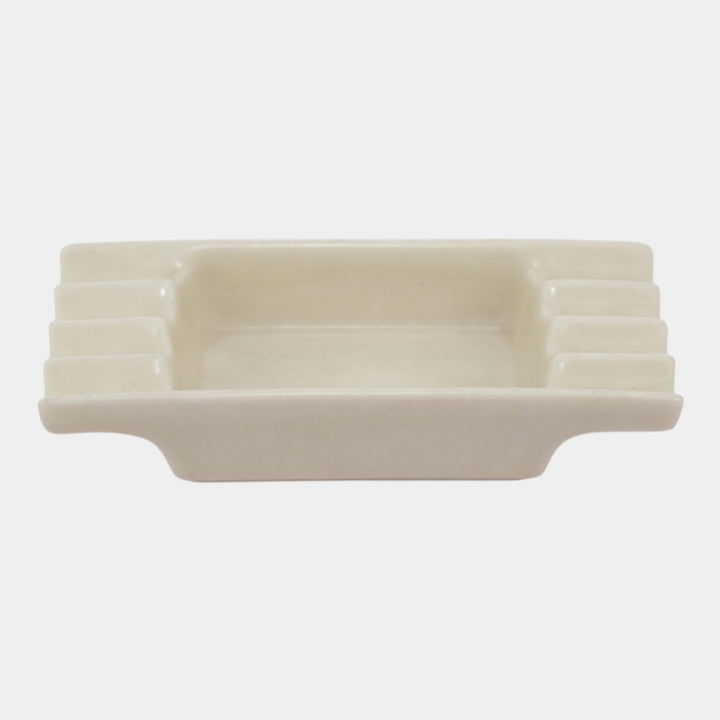 Rookwood Pottery 1935 Art Deco Streamlined White Glaze Ash Tray 6212