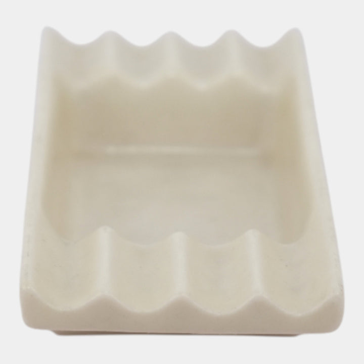 Rookwood Pottery 1935 Art Deco Streamlined White Glaze Ash Tray 6212