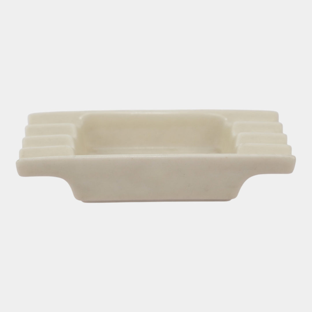 Rookwood Pottery 1935 Art Deco Streamlined White Glaze Ash Tray 6212