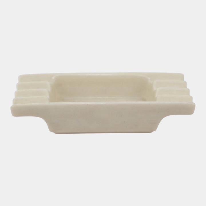 Rookwood Pottery 1935 Art Deco Streamlined White Glaze Ash Tray 6212