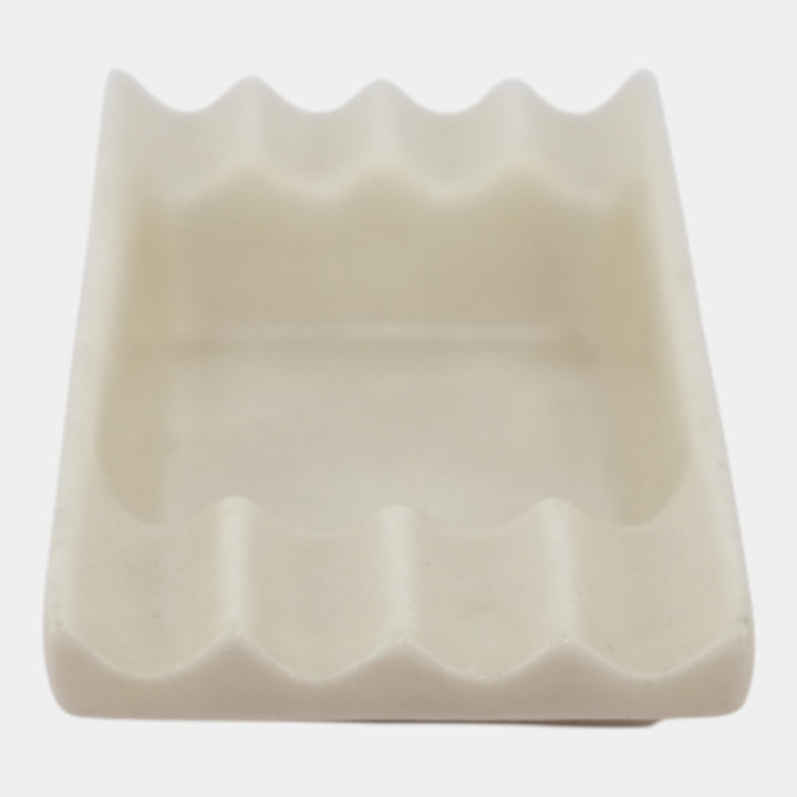 Rookwood Pottery 1935 Art Deco Streamlined White Glaze Ash Tray 6212