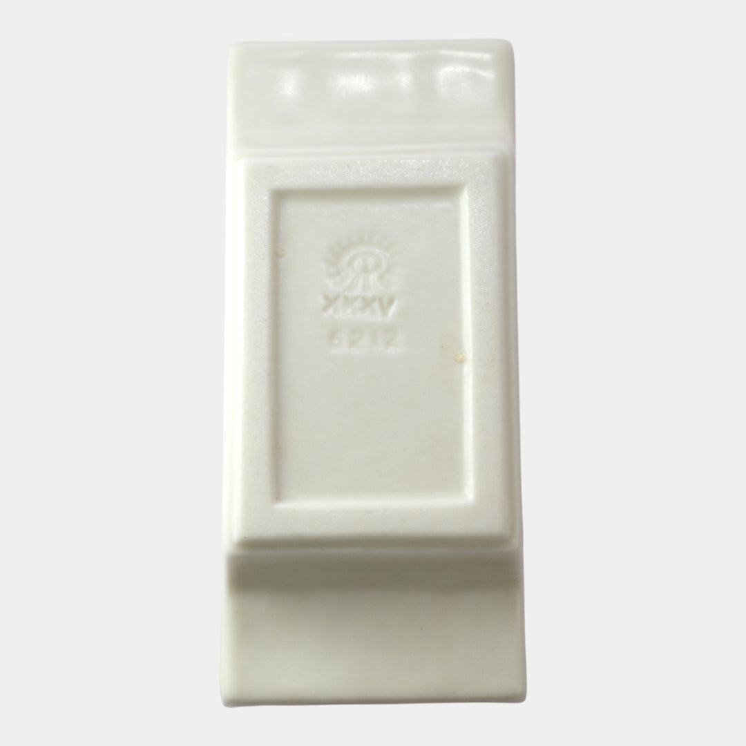 Rookwood Pottery 1935 Art Deco Streamlined White Glaze Ash Tray 6212