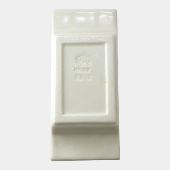 Rookwood Pottery 1935 Art Deco Streamlined White Glaze Ash Tray 6212