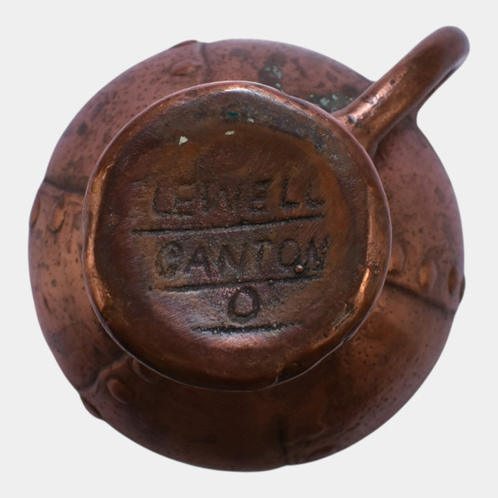 Clewell Art Pottery Copper Clad Punch Bowl Set of 12 Cups and Copper Ladle