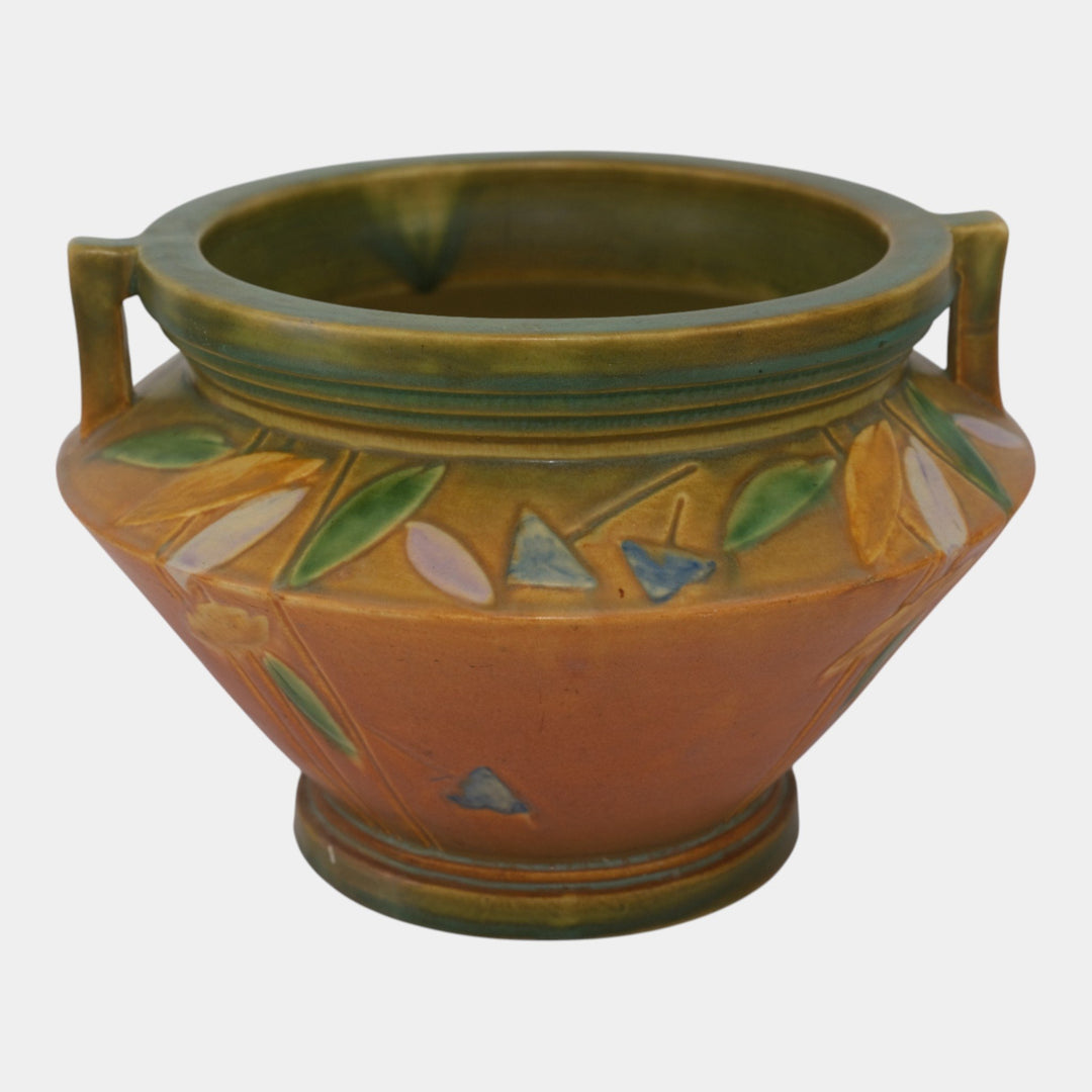 Roseville Futura 1928 Tan Vintage Pottery Jardiniere For Pedestal 616-8 - Just Art Pottery