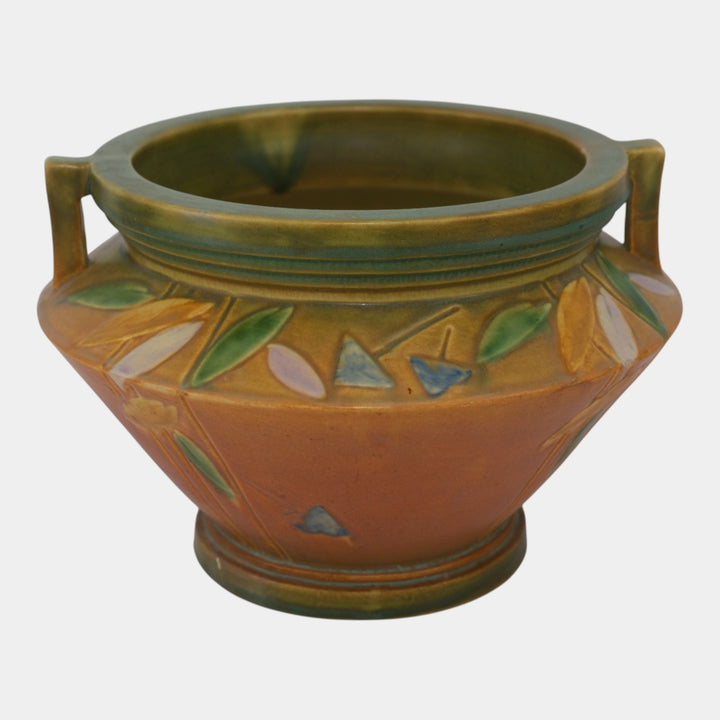 Roseville Futura 1928 Tan Vintage Pottery Jardiniere For Pedestal 616-8 - Just Art Pottery