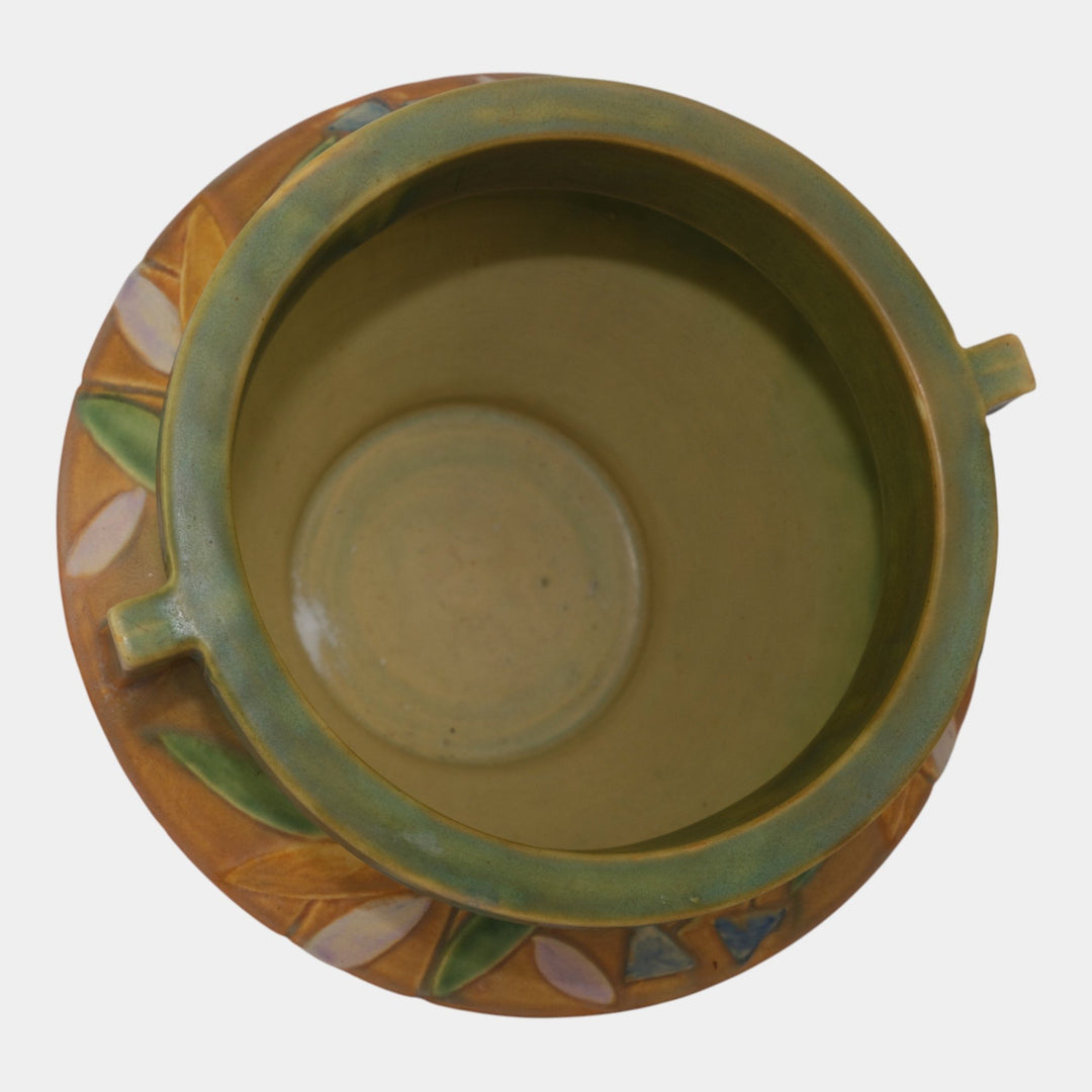 Roseville Futura 1928 Tan Vintage Pottery Jardiniere For Pedestal 616-8 - Just Art Pottery