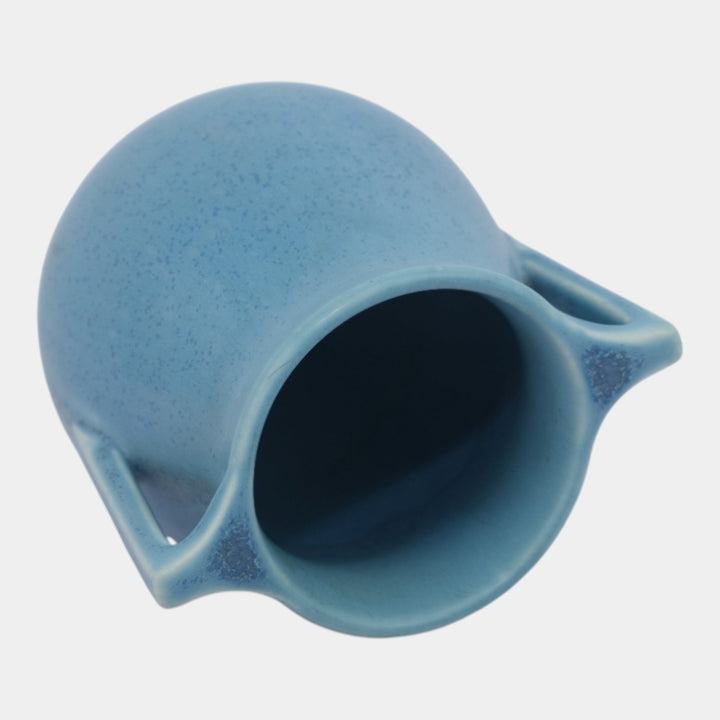 Rookwood Pottery 1920 Mottled Matte Blue Two Handled Arts And Crafts Vase 63