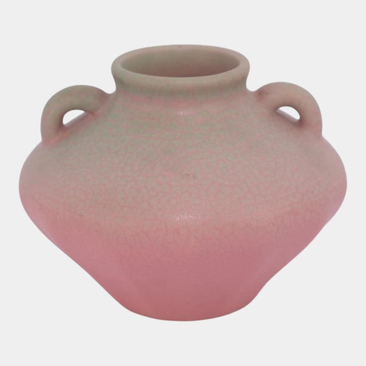 Rookwood 1930 Vintage Arts And Crafts Pottery Green Pink Ceramic Vase 6103