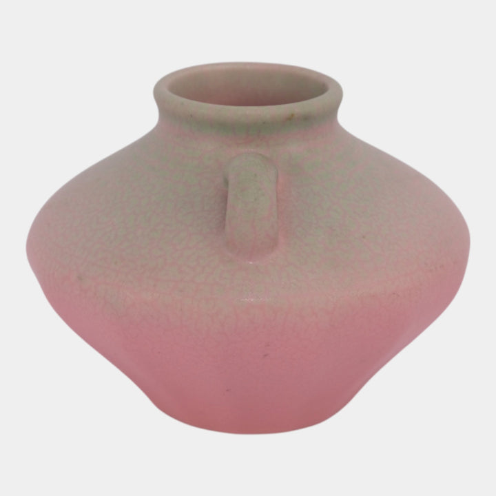 Rookwood 1930 Vintage Arts And Crafts Pottery Green Pink Ceramic Vase 6103