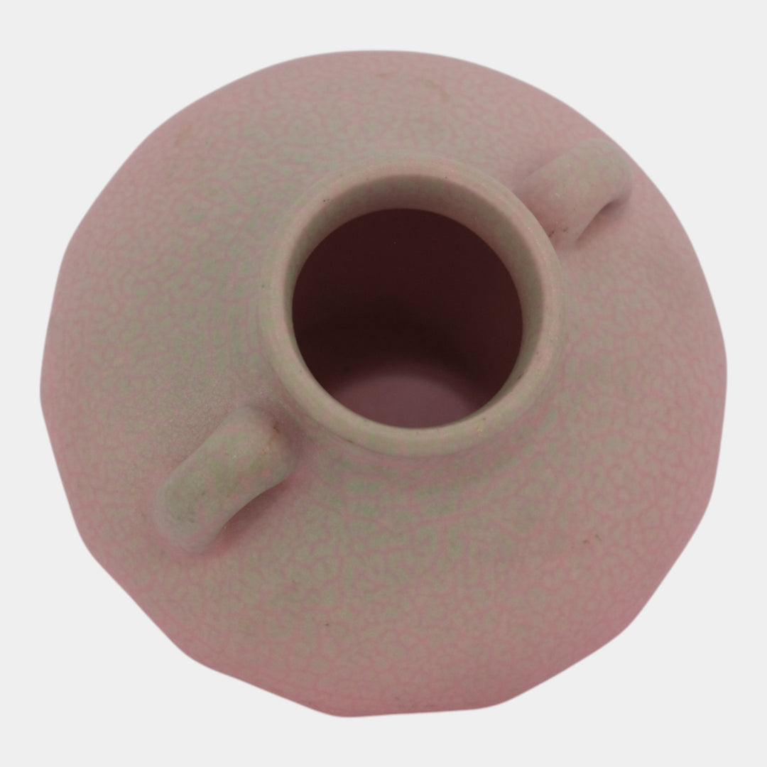 Rookwood 1930 Vintage Arts And Crafts Pottery Green Pink Ceramic Vase 6103