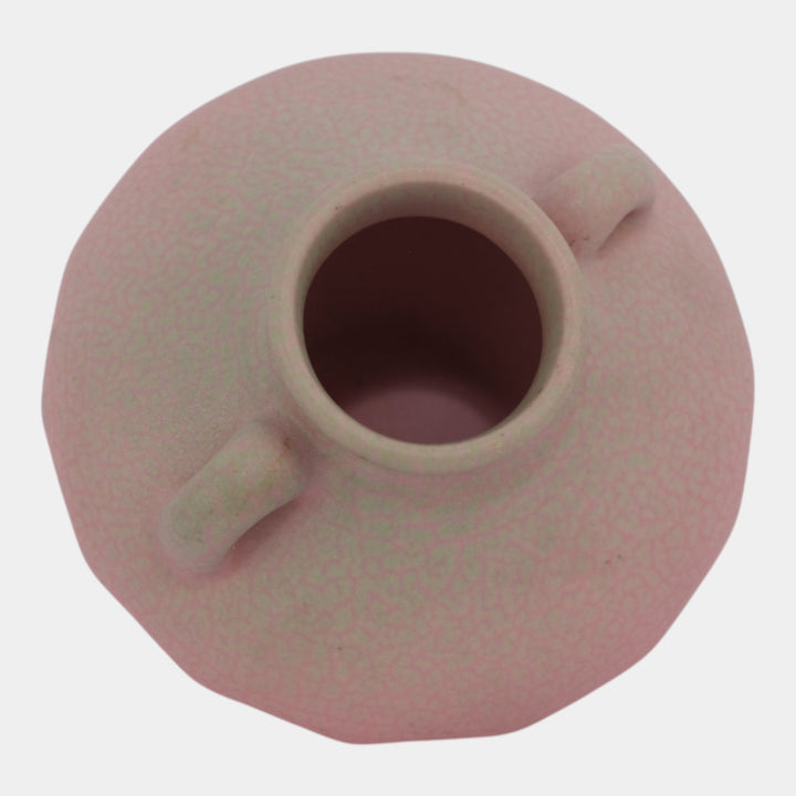 Rookwood 1930 Vintage Arts And Crafts Pottery Green Pink Ceramic Vase 6103