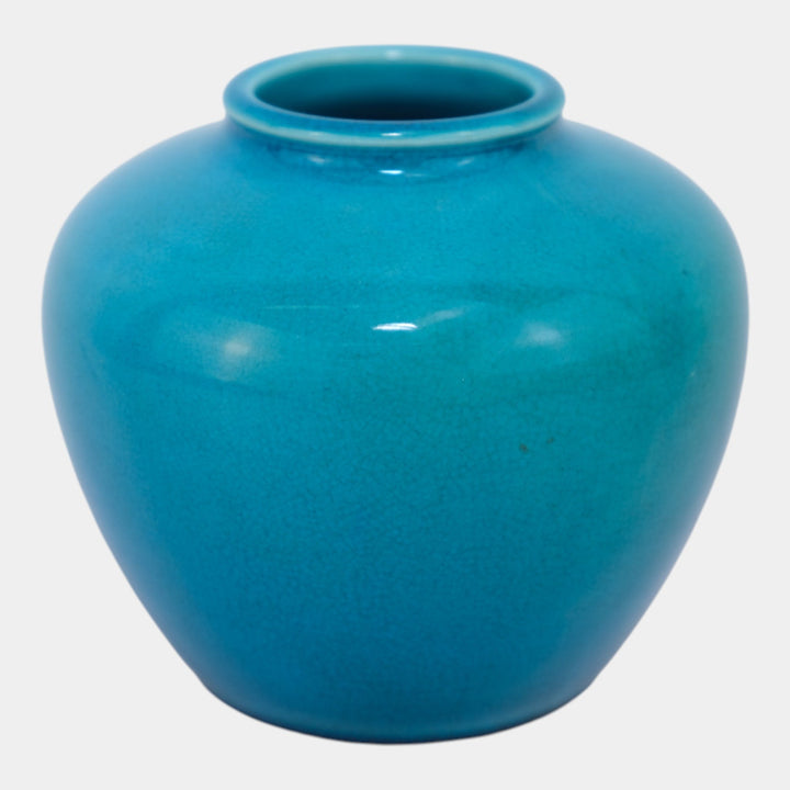 Rookwood 1932 Vintage Pottery Glaze Effect Blue Cabinet Vase 6037F