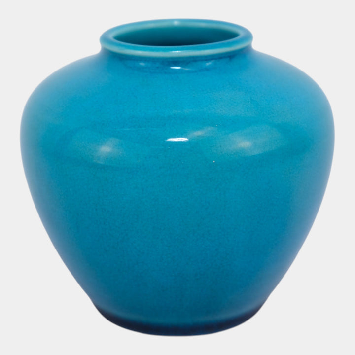 Rookwood 1932 Vintage Pottery Glaze Effect Blue Cabinet Vase 6037F