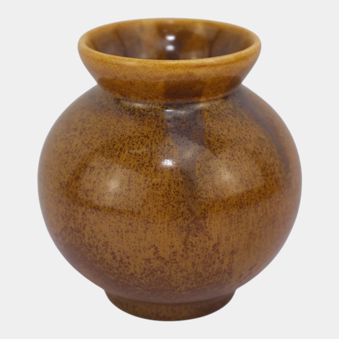 Rookwood 1932 Vintage Pottery Glaze Effect Mottled Brown Vase 6303