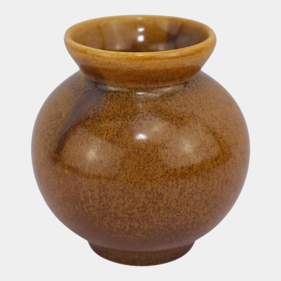 Rookwood 1932 Vintage Pottery Glaze Effect Mottled Brown Vase 6303