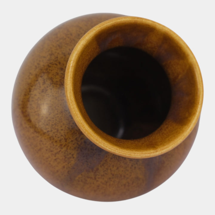 Rookwood 1932 Vintage Pottery Glaze Effect Mottled Brown Vase 6303