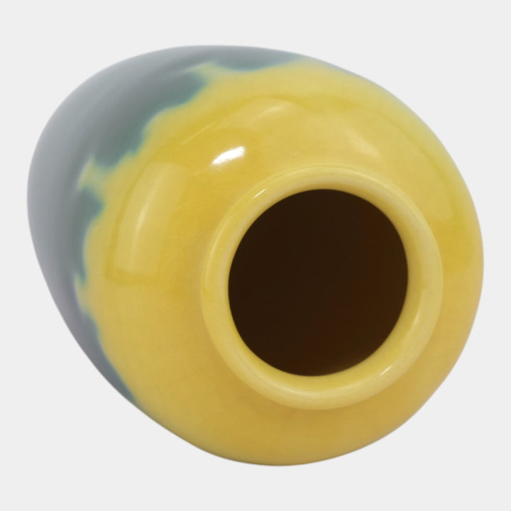 Rookwood 1949 Vintage Arts Deco Pottery Green Yellow Ceramic Vase 6644E