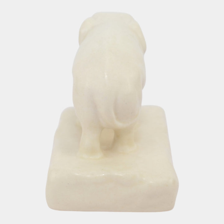 Rookwood 1927 Art Pottery Matte Ivory White Elephant Paperweight 2797 McDonald