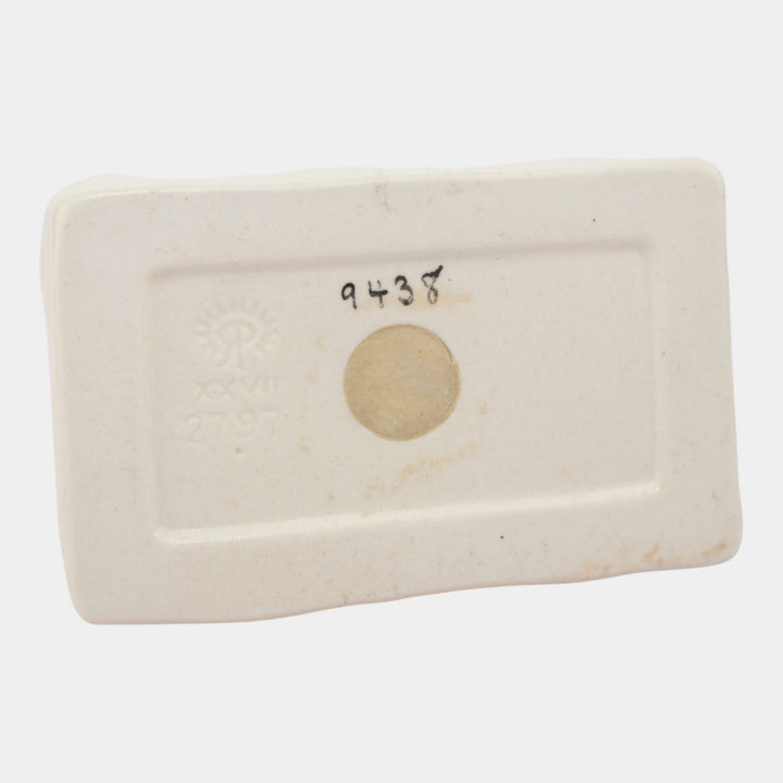 Rookwood 1927 Art Pottery Matte Ivory White Elephant Paperweight 2797 McDonald