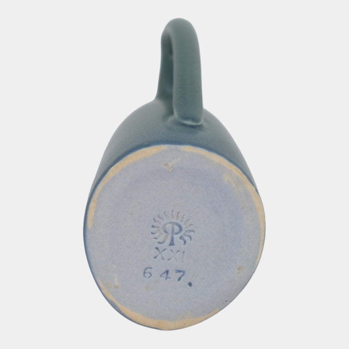 Rookwood Pottery 1921 Arts And Crafts Mottled Blue Horn Pitcher 647