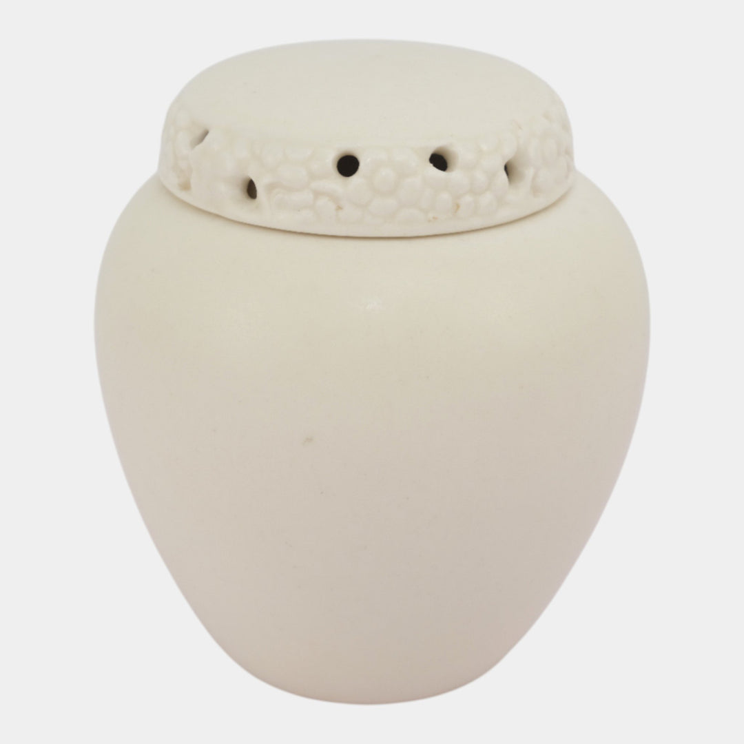 Rookwood Pottery 1928 Arts And Crafts Matte White Three Piece Rose Jar 1321E