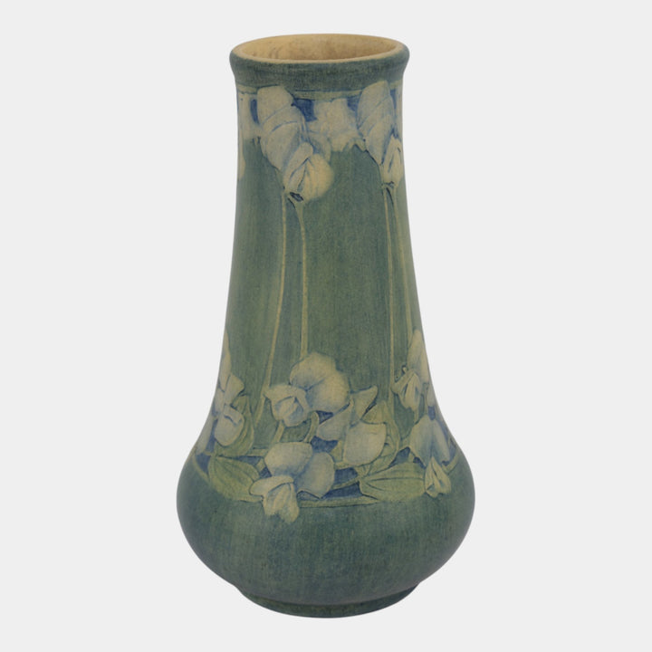 Newcomb College 1913 Vintage Arts and Crafts Pottery Green Floral Vase Bailey - Just Art Pottery