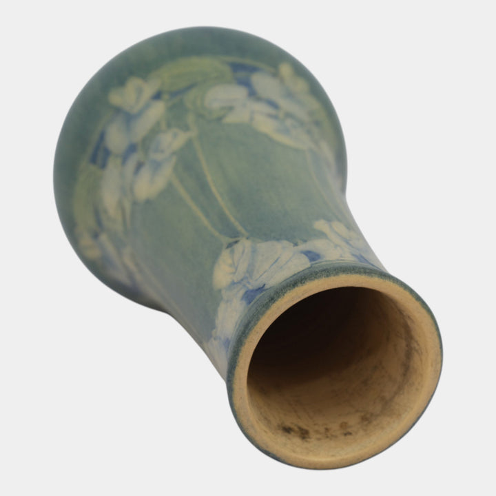 Newcomb College 1913 Vintage Arts and Crafts Pottery Green Floral Vase Bailey - Just Art Pottery