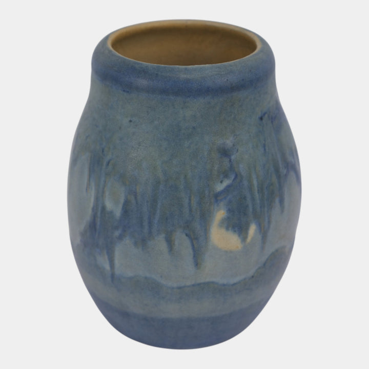 Newcomb College 1927 Pottery Moss and Moon Scenic Landscape Ceramic Vase Simpson