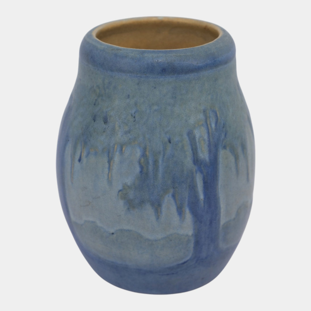 Newcomb College 1927 Pottery Moss and Moon Scenic Landscape Ceramic Vase Simpson