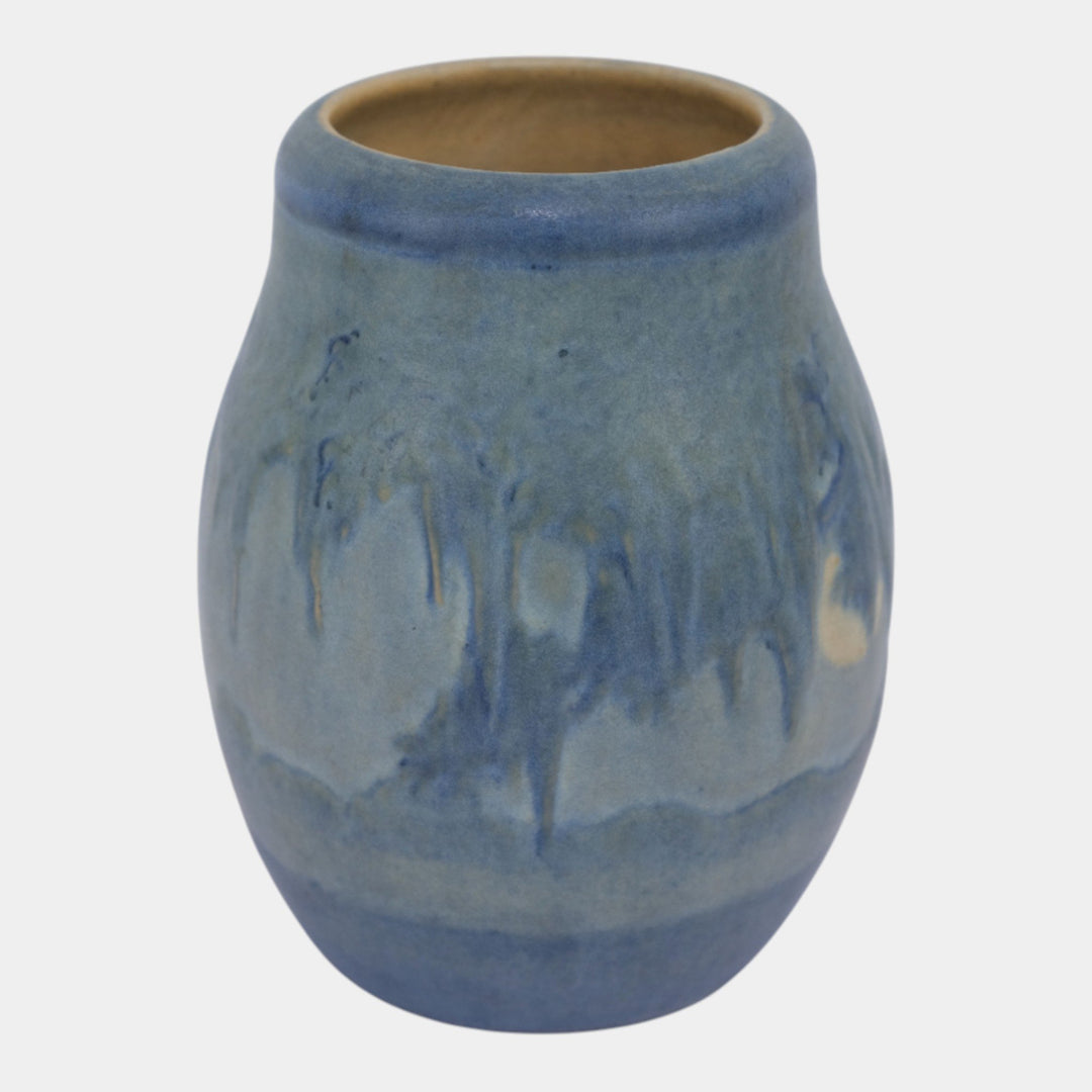 Newcomb College 1927 Pottery Moss and Moon Scenic Landscape Ceramic Vase Simpson