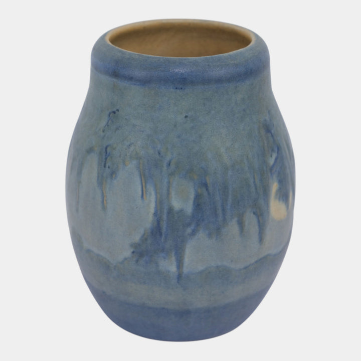 Newcomb College 1927 Pottery Moss and Moon Scenic Landscape Ceramic Vase Simpson