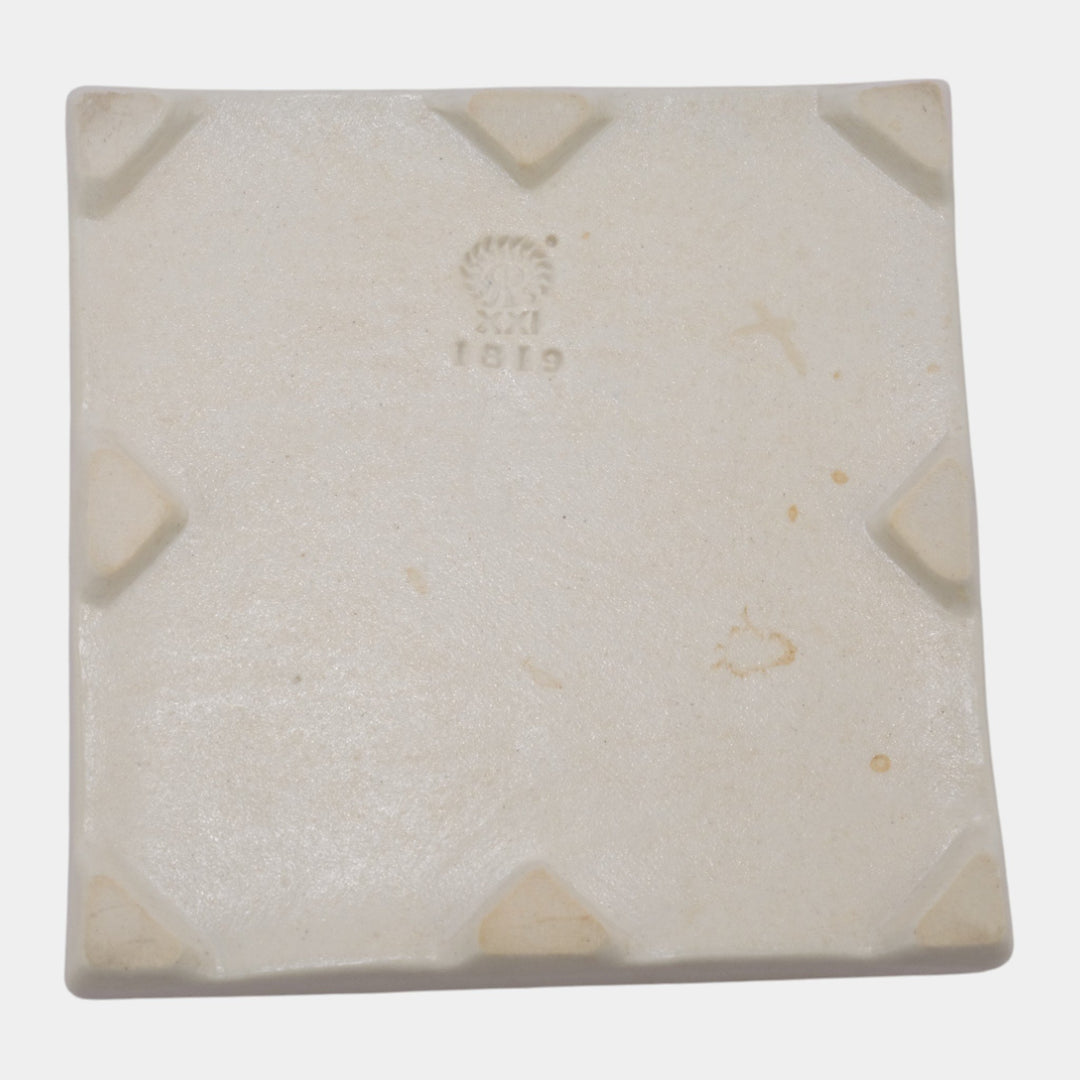 Rookwood 1921 Vintage Art Pottery Blue Scenic Dutch Woman Tea Tile Trivet 1819